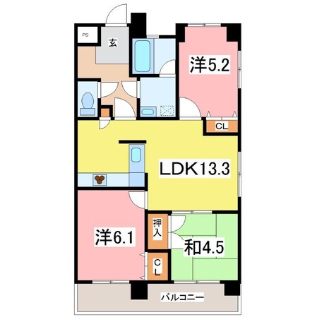 信開ベルシー城東の物件間取画像